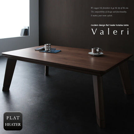 モダンデザインフラットヒーターこたつテーブル Valeri ヴァレーリ 正方形(80×80cm)/長方形(75×105cm)/4尺長方形(80×120cm) [00]